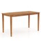 Outdoor Dining Table for 6 Natural Acacia Wood Patio Table with Slatted Top and Adjustable Feet